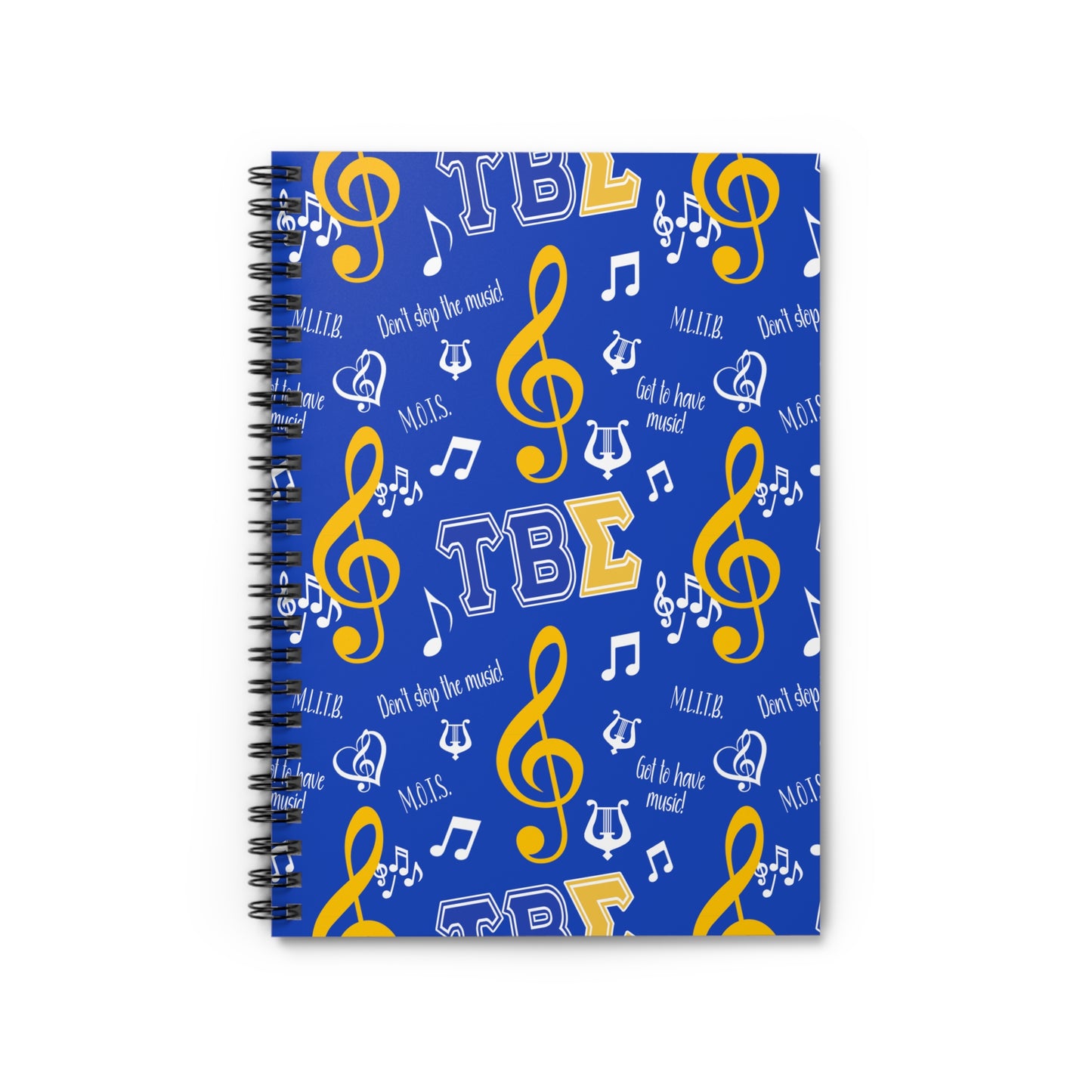 Tau Beta Sigma Spiral Notebook - Ruled Line Crossing Gift