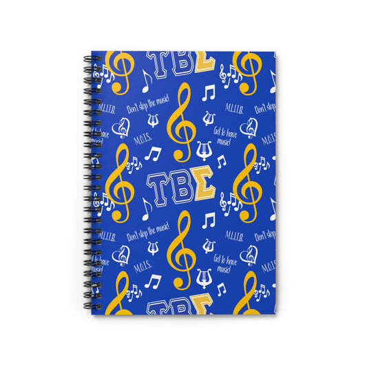 Tau Beta Sigma Spiral Notebook - Ruled Line Crossing Gift