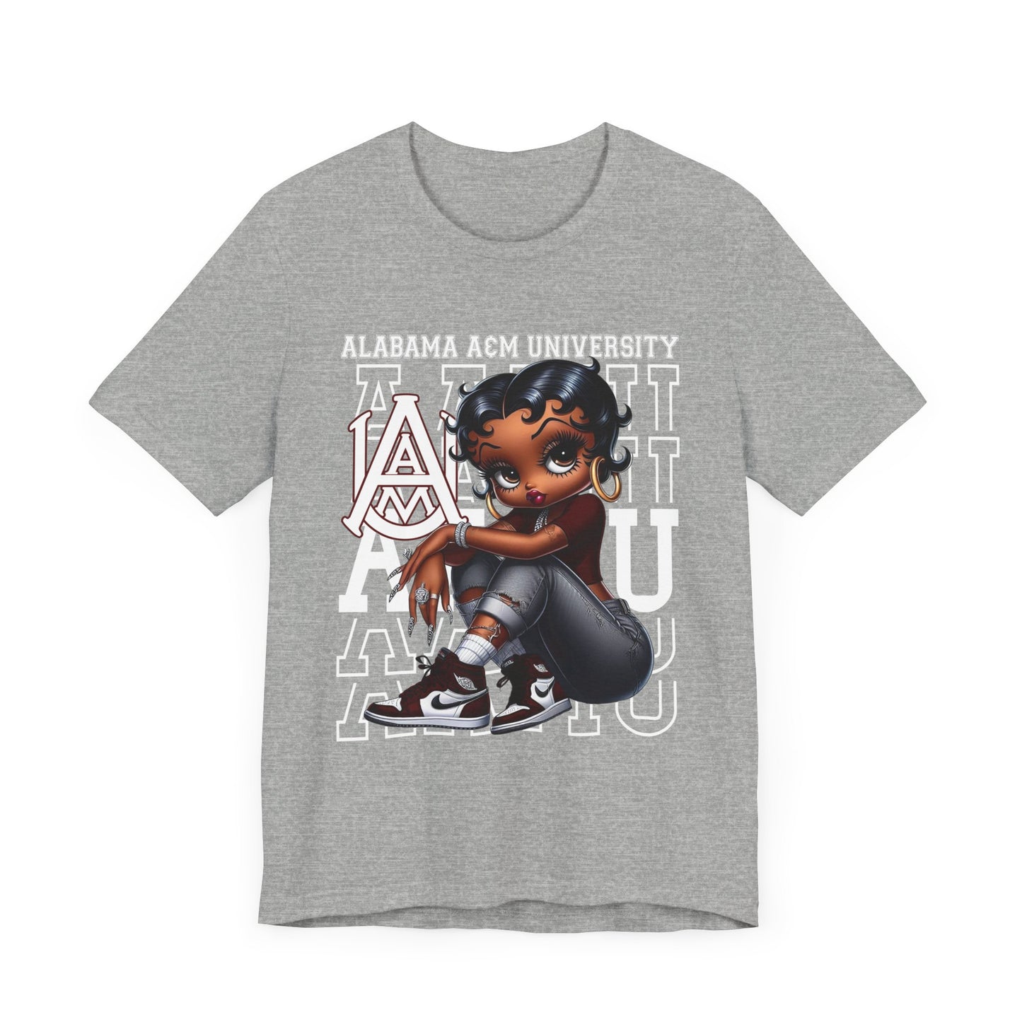 AAMU Bulldogs: Alabama A&M University The Hill Sneakerhead Betty Boop Unisex Jersey Short Sleeve Tee Gift for Student and Alumni