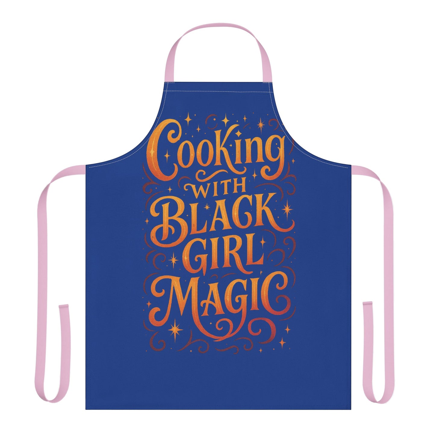 Blue Cooking Apron with Black Girl Magic, Fun Kitchen Gift, Cooking Apparel, Chef Gift, Culinary Inspiration