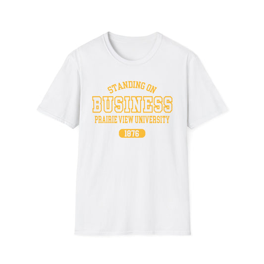 PVAMU Panthers: Prairie View A&M University Standing on Business Unisex Softstyle T-Shirt