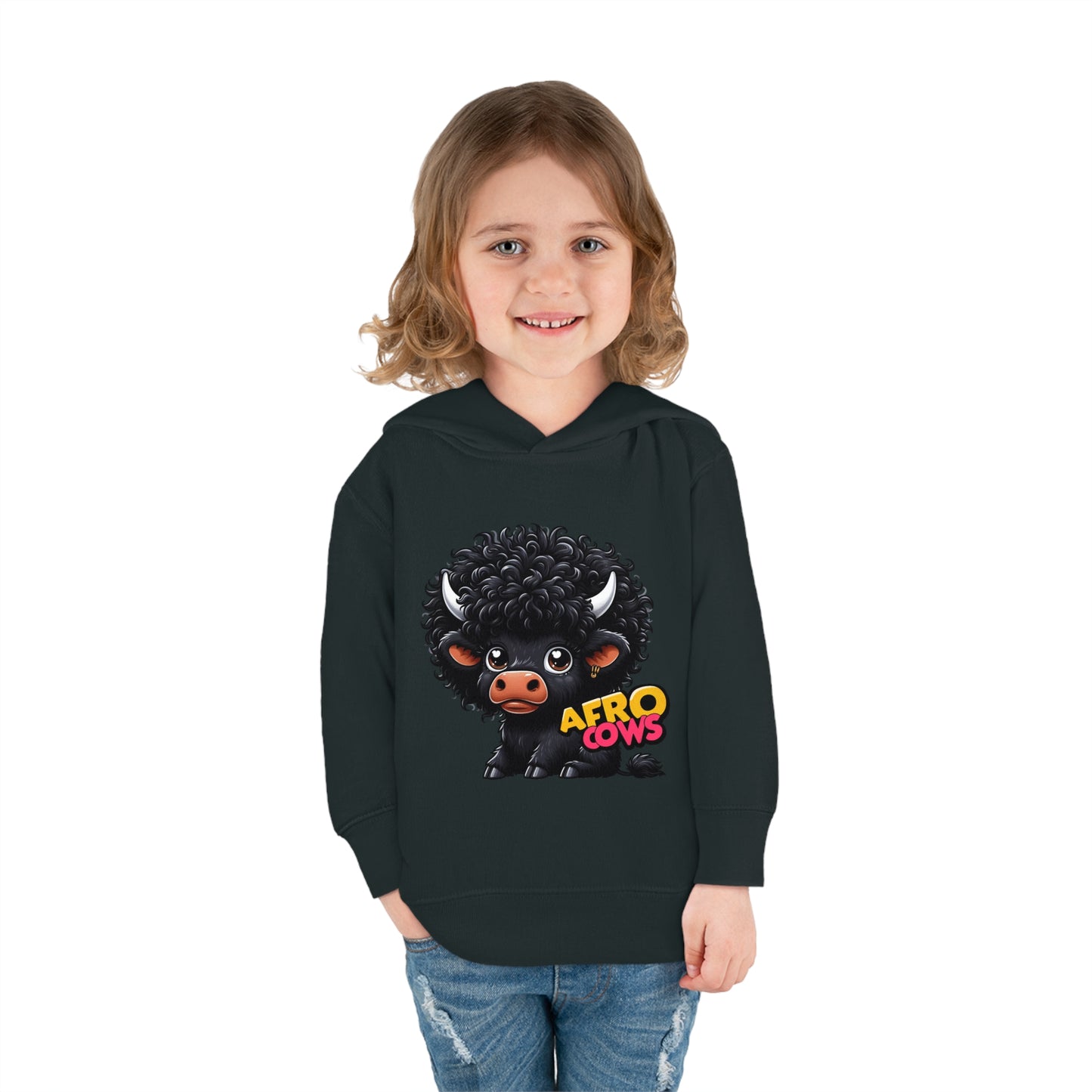 Afro Cows Toddler Pullover Fleece Hoodie - Art by the Andersons