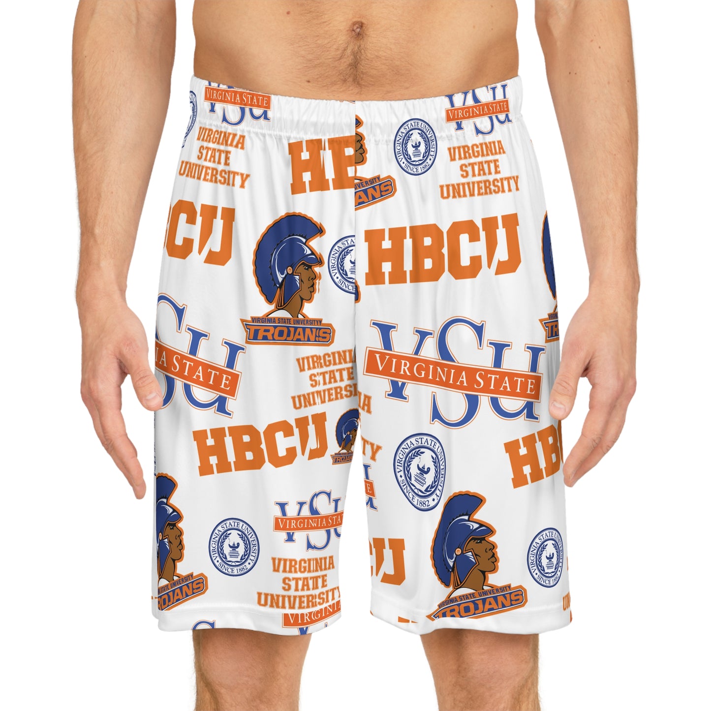 Virginia State U VSU Trojans HBCU Basketball Shorts