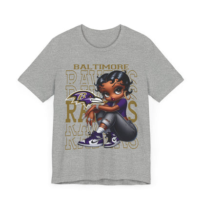 Baltimore Ravens Sneakerhead Betty Boop Unisex Jersey Short Sleeve Tee