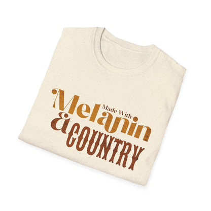 Made with Melanin and Country Unisex Softstyle T-Shirt