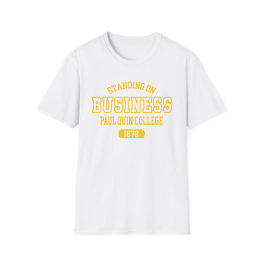 PQC Tigers: Paul Quin College Standing on Business Unisex Softstyle T-Shirt