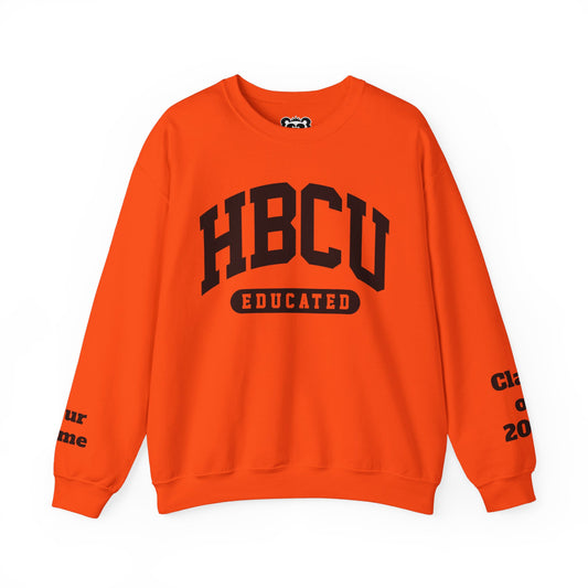 Custom Personalized HBCU Educated Unisex Heavy Blend™ Crewneck Sweatshirt gift for Students and Alumni