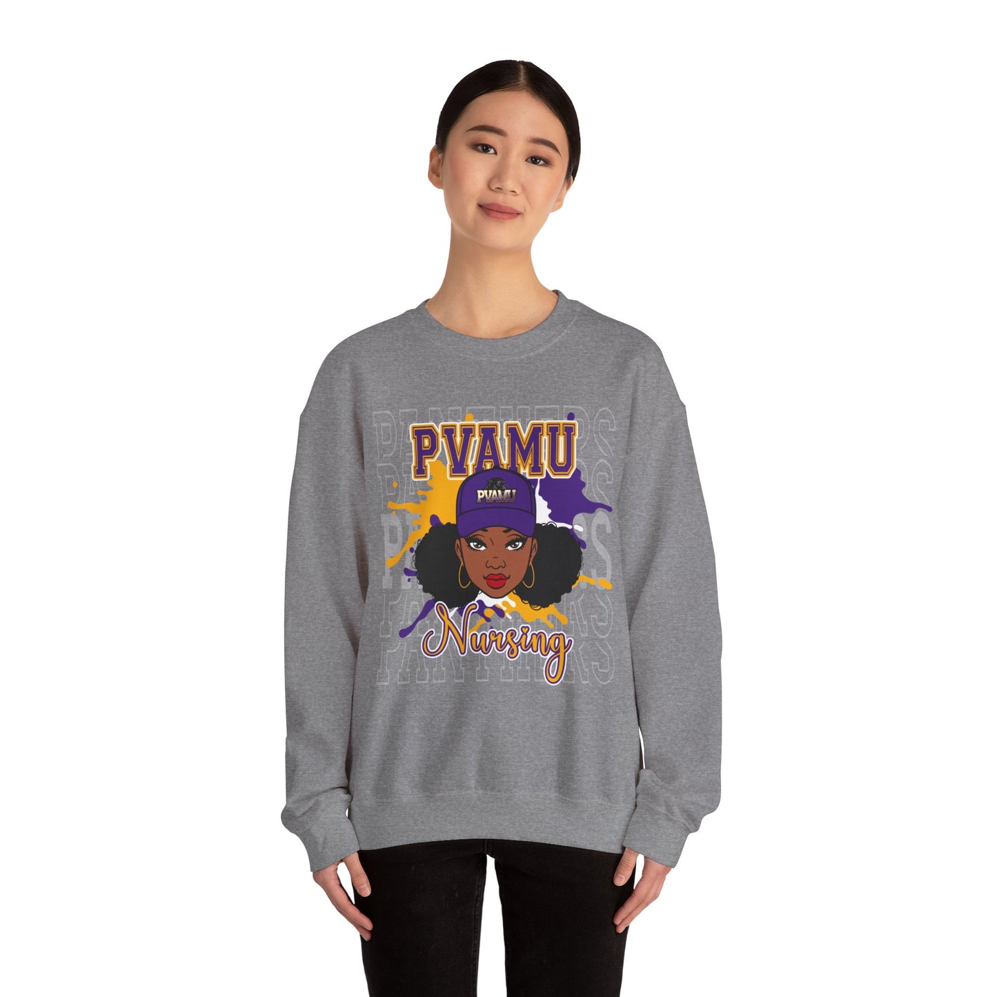 PVAMU Panthers: Prairie View AM Nursing Unisex Heavy Blend™ Crewneck Sweatshirt