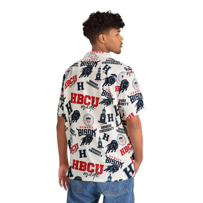 Howard University HBCU Made Men's Hawaiian Shirt Fathers Day Funny Gift for Him