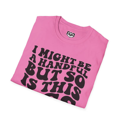 I might Be a Handful But So Is This Ass Funny Unisex Softstyle T-Shirt Gift for Her