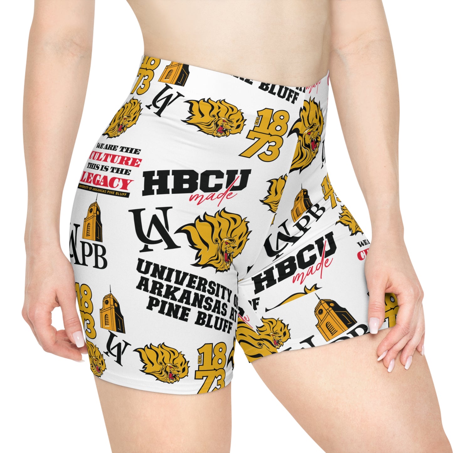 UAPB Golden Lions HBCU Women's Biker Shorts U of Arkansas at Pine Bluff gift for student and alumni