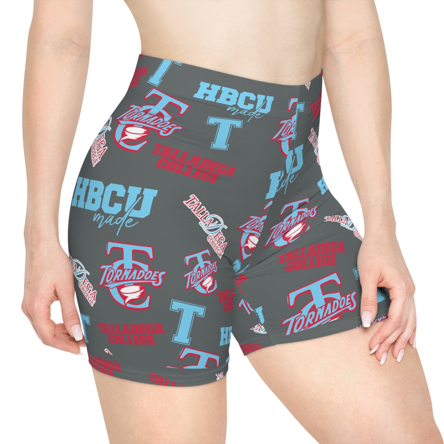 Talladega College Tornados HBCU All over print Women's Biker Shorts TU gift for students and alumni