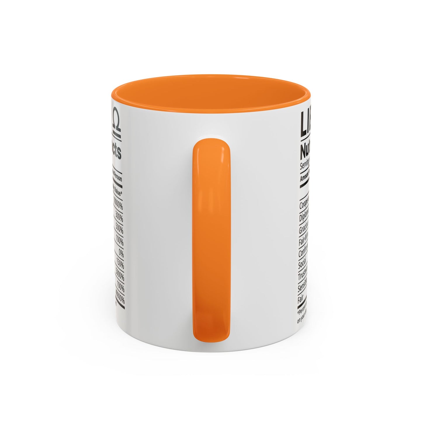 Zodiac Libra Mug - Nutrition Facts Design, Astrology Gift, Coffee Lover, Personalized Birthday Present, Horoscope Décor