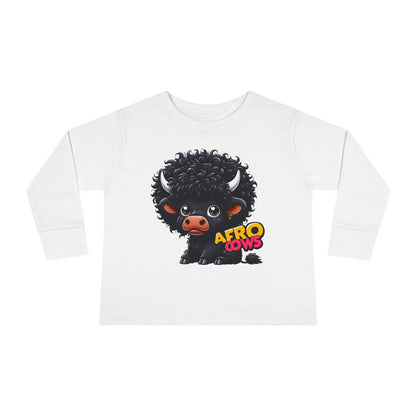 Afro Cows Toddler Long Sleeve Tee