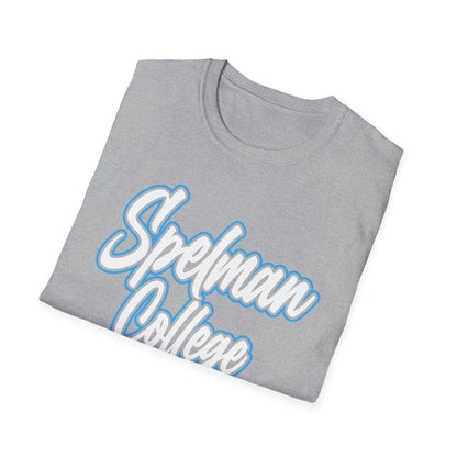 SC Jaguars: Script Spelman College Jaguars Unisex Softstyle T-Shirt