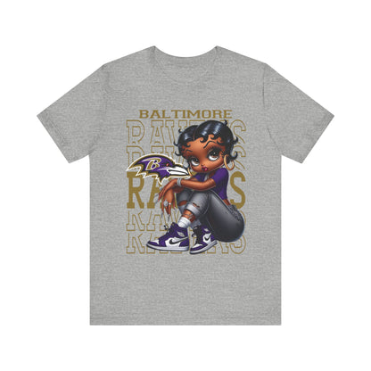 Baltimore Ravens Sneakerhead Betty Boop Unisex Jersey Short Sleeve Tee