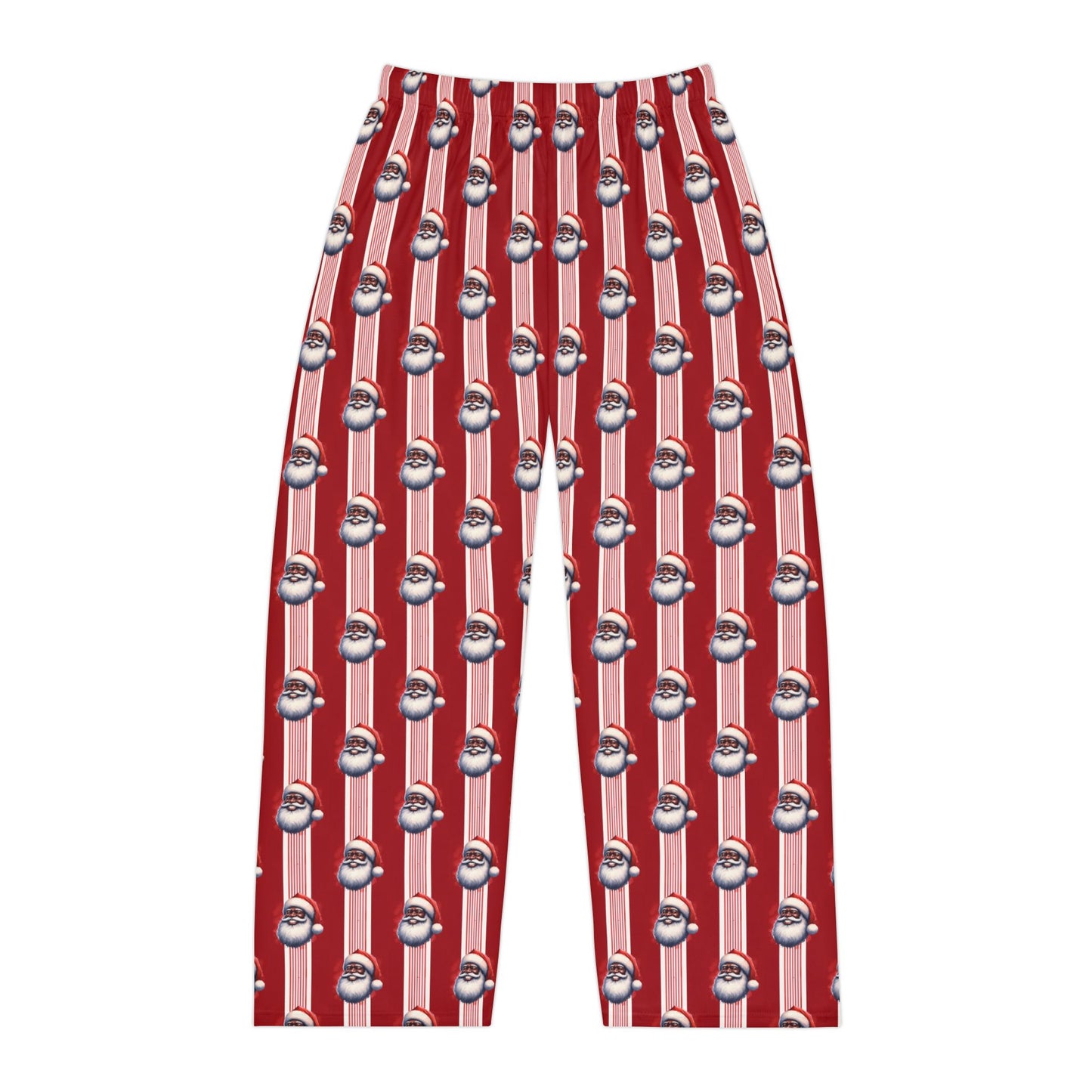 Men's Black Santa Pajama Pants (AOP)