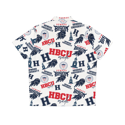 Howard University HBCU Made Men's Hawaiian Shirt Fathers Day Funny Gift for Him