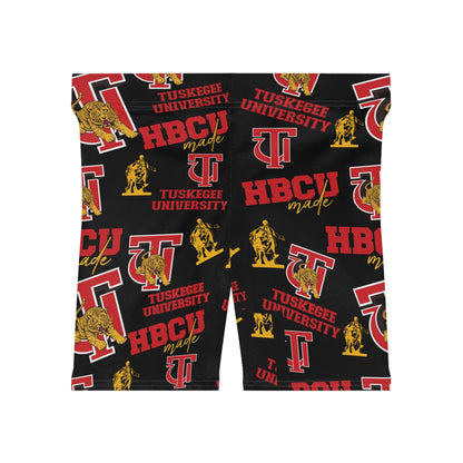 Tuskegee Golden Tigers HBCU print Women's Biker Shorts Gift for TU student and alumni