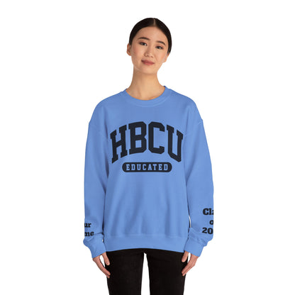 Custom Personalized HBCU Educated Unisex Heavy Blend™ Crewneck Sweatshirt gift for Students and Alumni