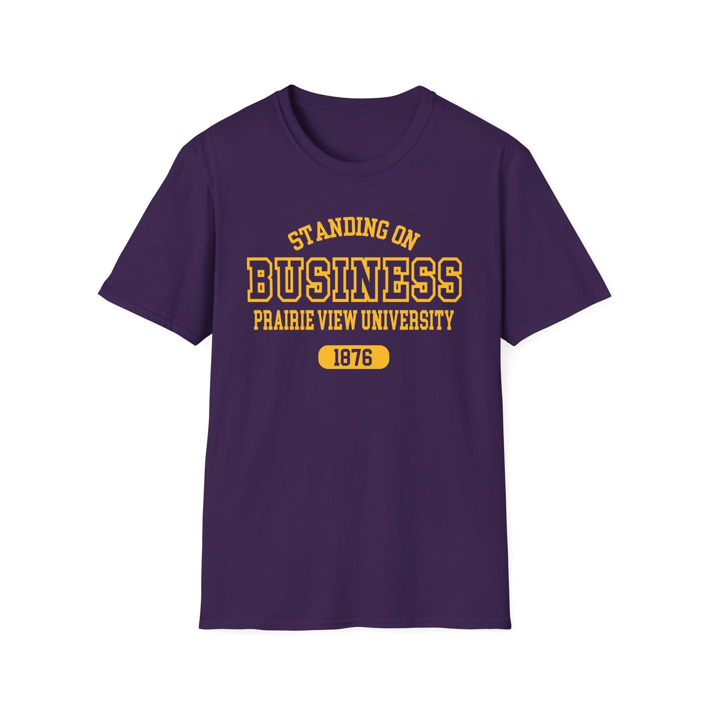 PVAMU Panthers: Prairie View A&M University Standing on Business Unisex Softstyle T-Shirt