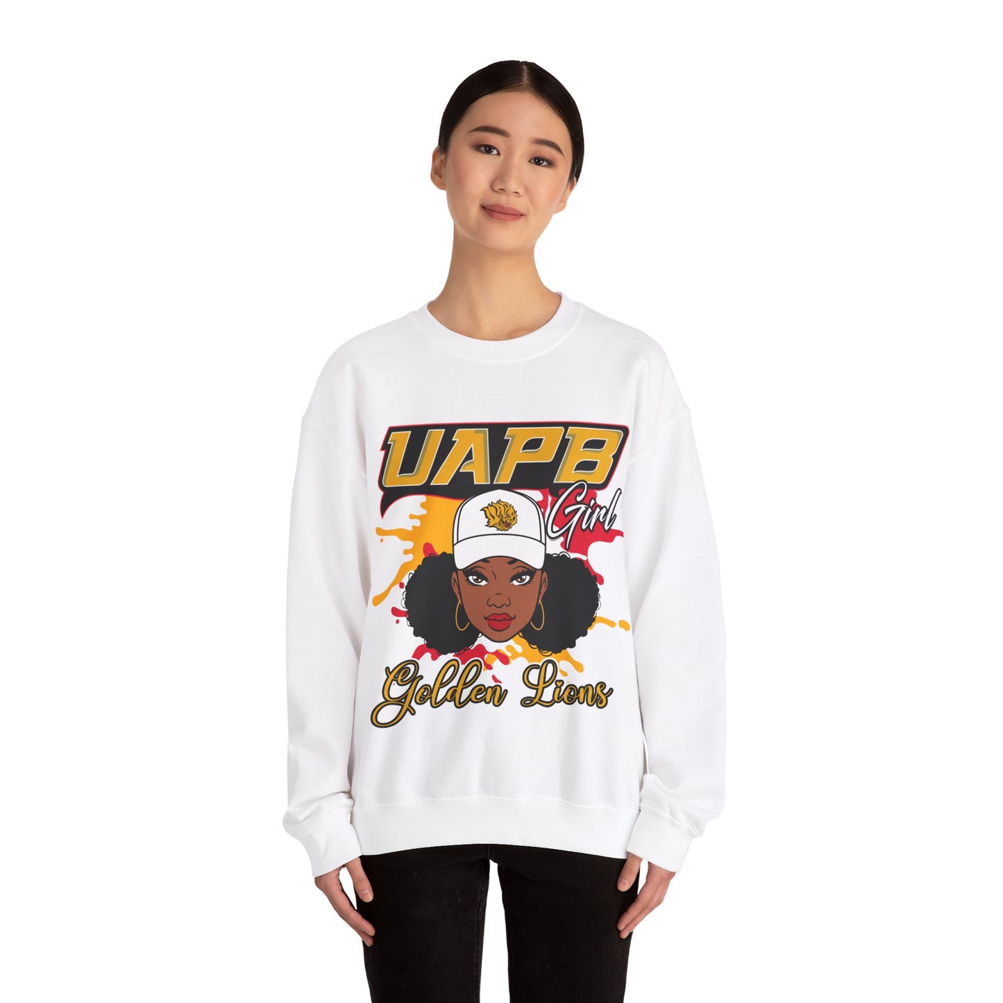 UAPB Golden Lions:Arkansas-Pine Bluff Golden Lions Unisex Heavy Blend™ Crewneck Sweatshirt