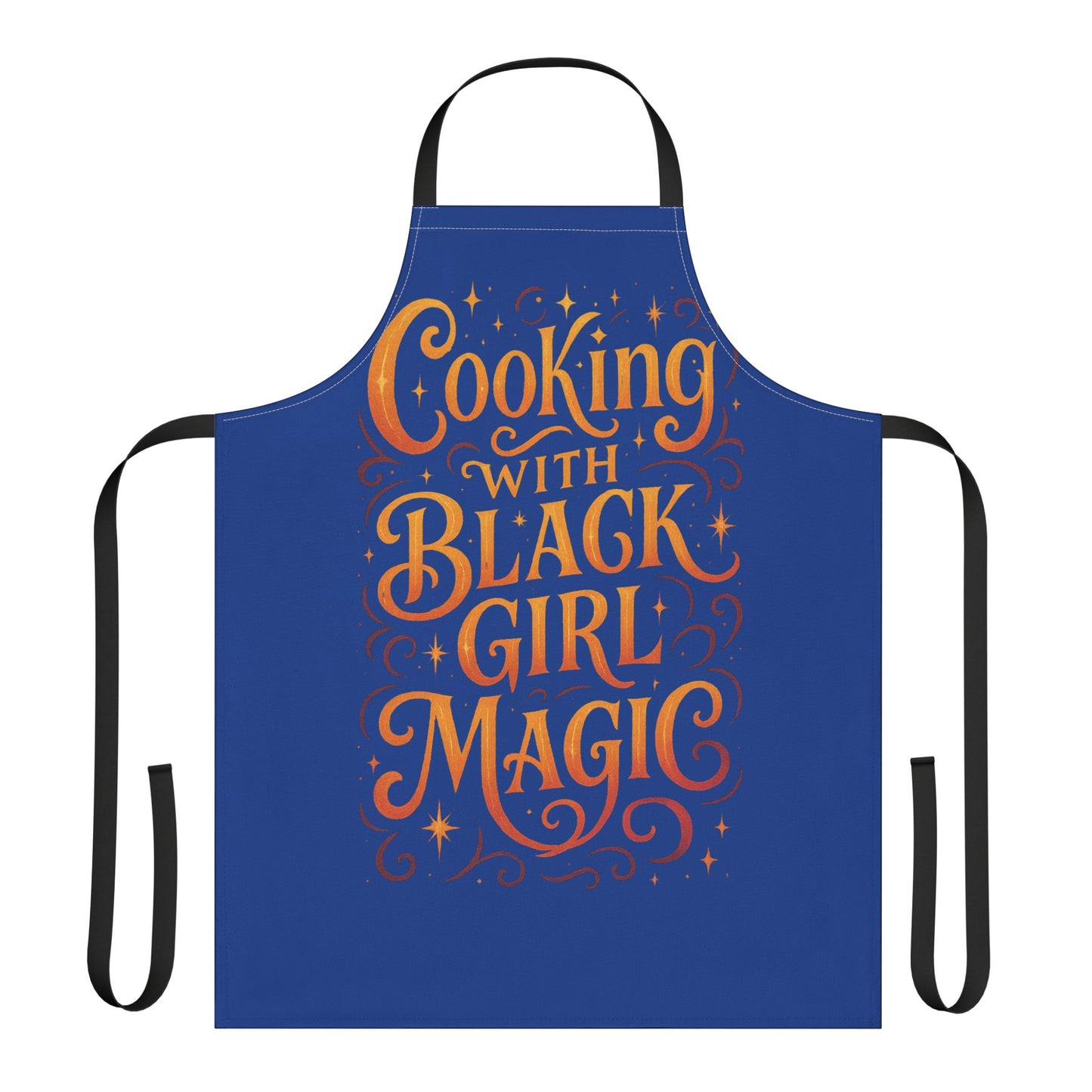 Blue Cooking Apron with Black Girl Magic, Fun Kitchen Gift, Cooking Apparel, Chef Gift, Culinary Inspiration