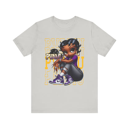 PVAMU Panthers: Prairie View Sneakerhead Betty Boop Unisex Jersey Short Sleeve Tee