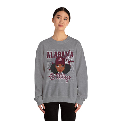 AAMU Bulldogs: Alabama A&M University Girl The Hill Unisex Heavy Blend™ Crewneck Sweatshirt