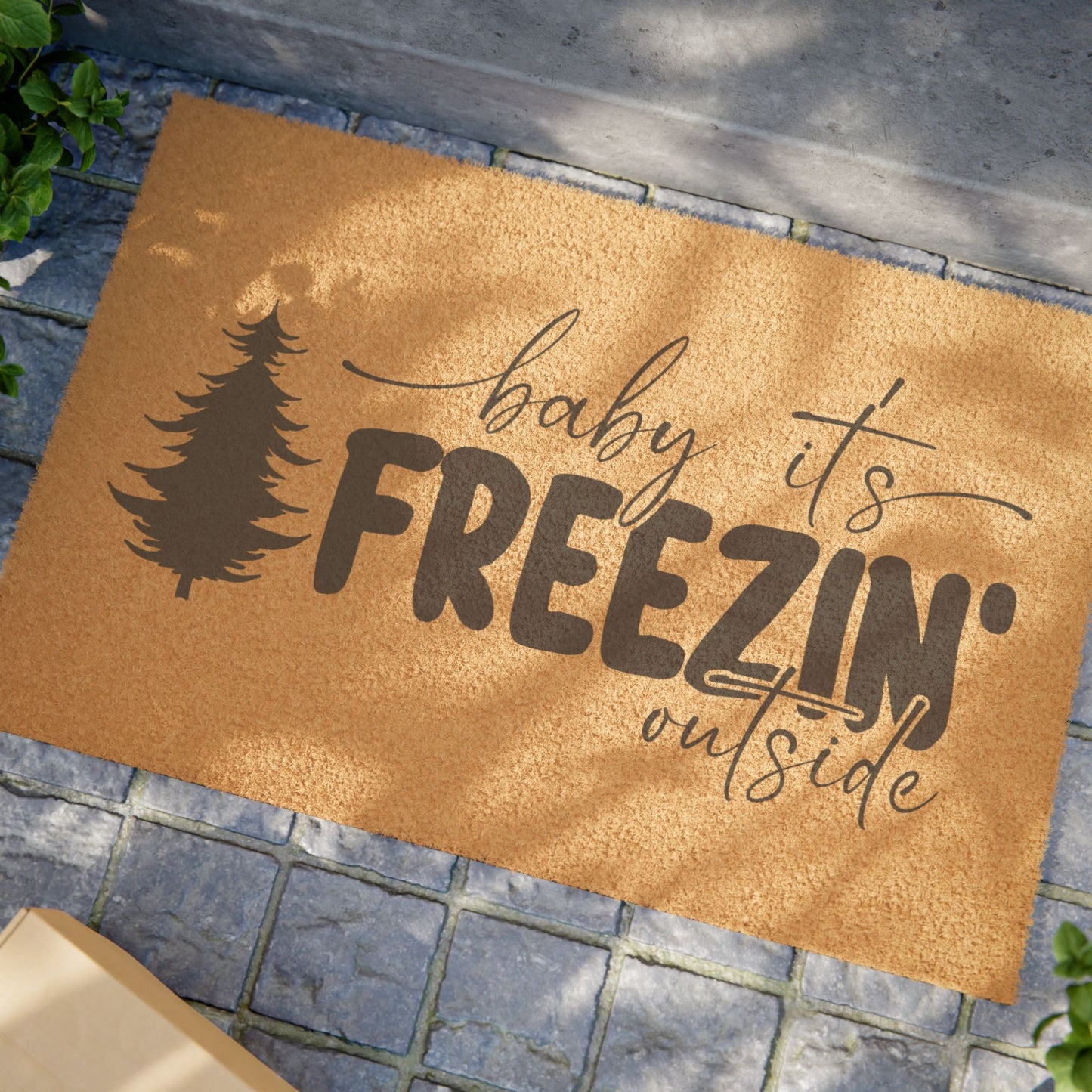 Baby it's Freezing' Outside Christmas Doormat