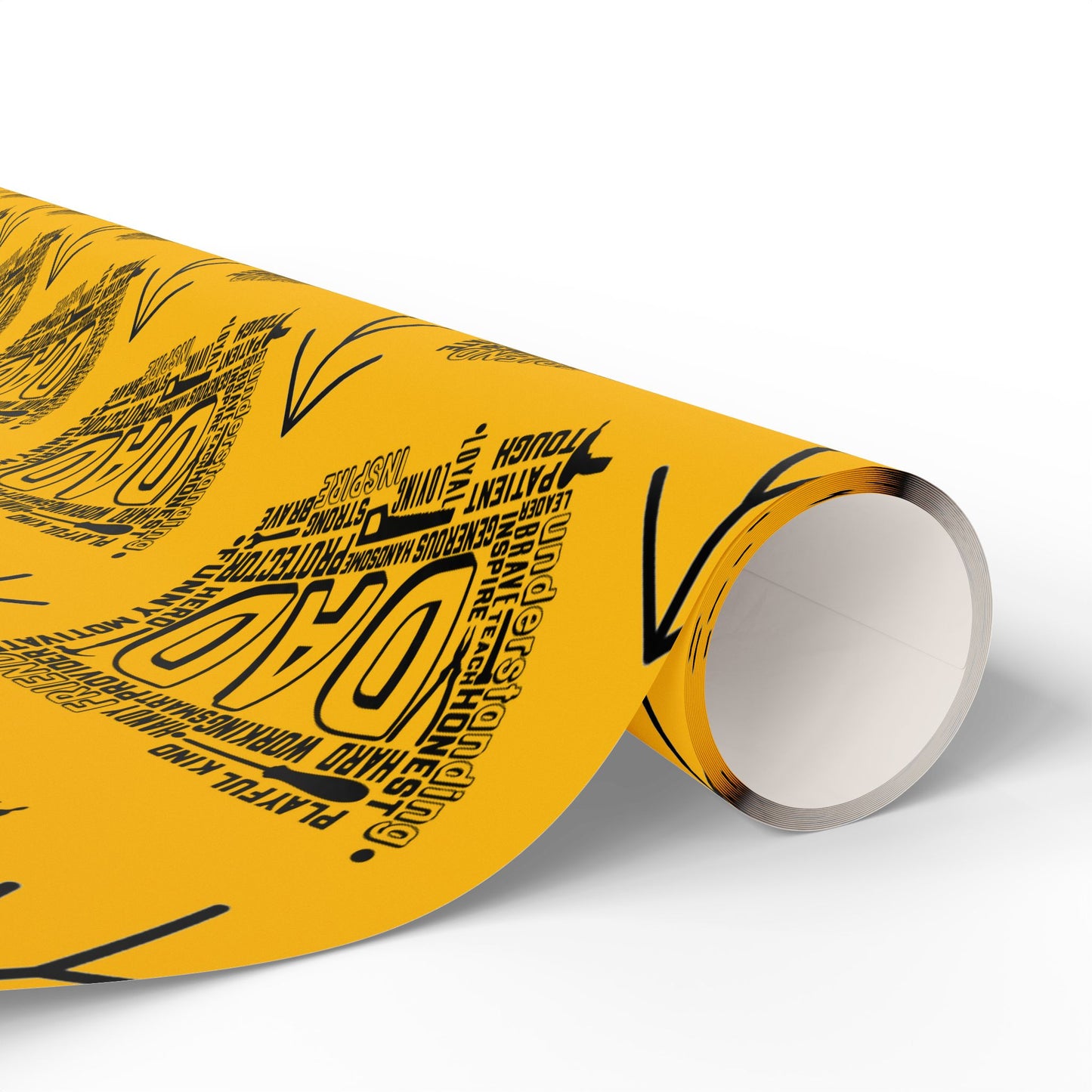 Handy Man Yellow Father's Day Dad Gift Wrapping Papers for Him from Her for any Occasion