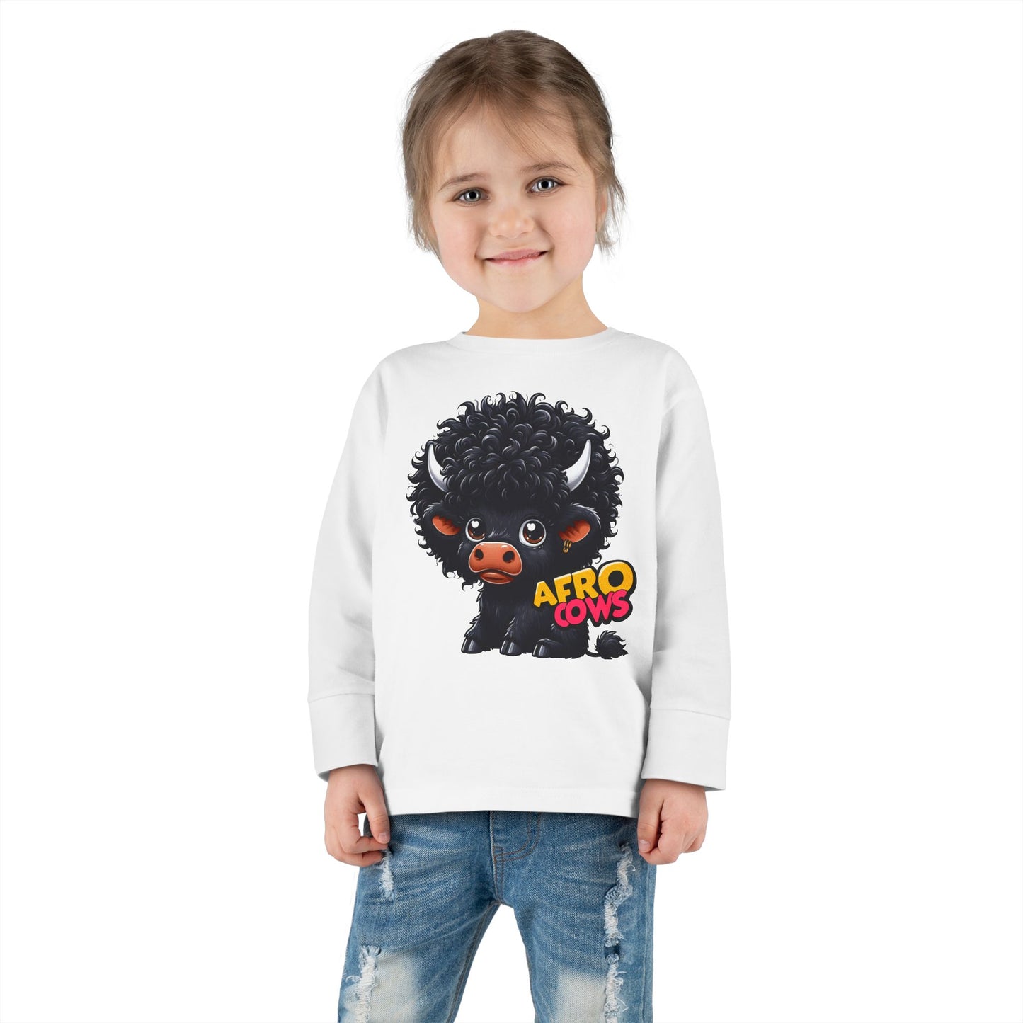 Afro Cows Toddler Long Sleeve Tee