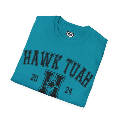 Hawk Tuah Spit on That Thang Funny College Style Unisex Softstyle T-Shirt Gift for Her