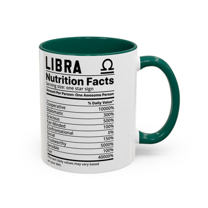 Zodiac Libra Mug - Nutrition Facts Design, Astrology Gift, Coffee Lover, Personalized Birthday Present, Horoscope Décor