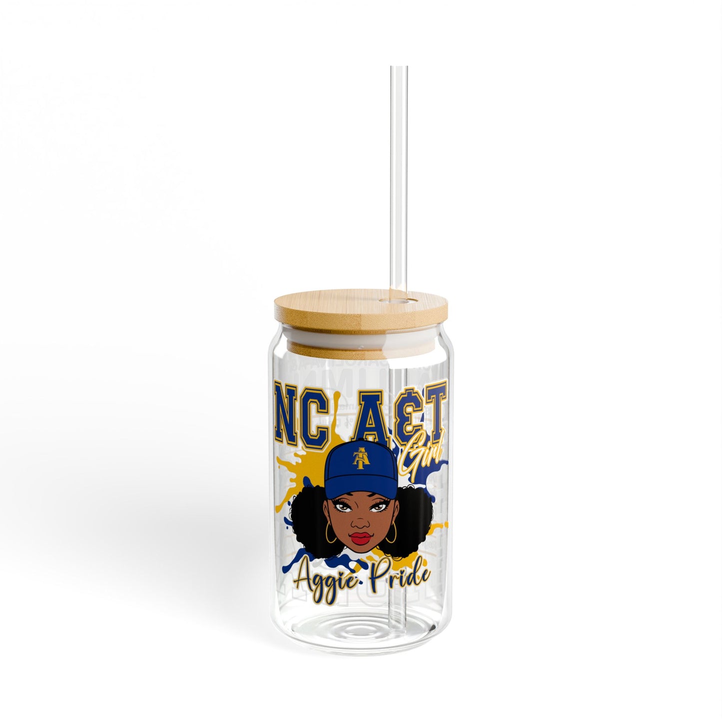 NCAT Alumni: North Carolina A&T Sipper Glass, 16oz