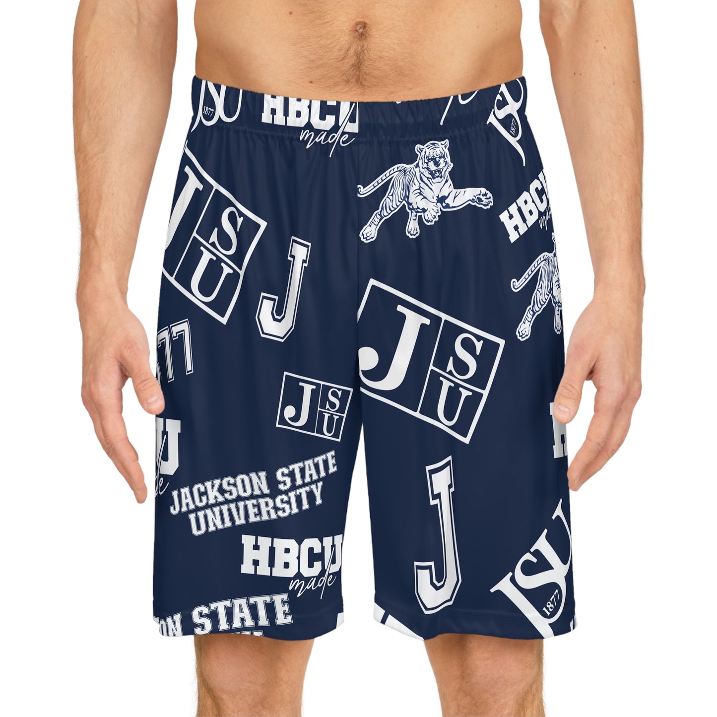 JSU Tigers HBCU All over print Basketball Shorts gift for Jackson State student and alumni