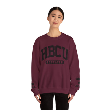 Custom Personalized HBCU Educated Unisex Heavy Blend™ Crewneck Sweatshirt gift for Students and Alumni