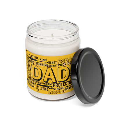 Handy Man Yellow Father's Day Dad Scented Soy Candle, 9oz Gift from her for him