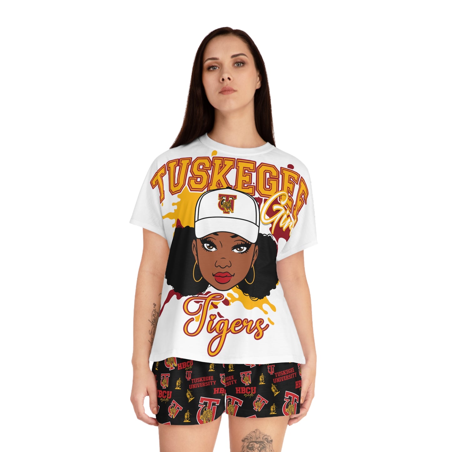 Tuskegee University Women's Short Pajama Set - Lounge Wear | Comfortable Sleepwear for her