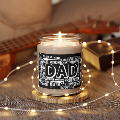 Father's Day Dad Scented Soy Candle, 9oz Gift for Him