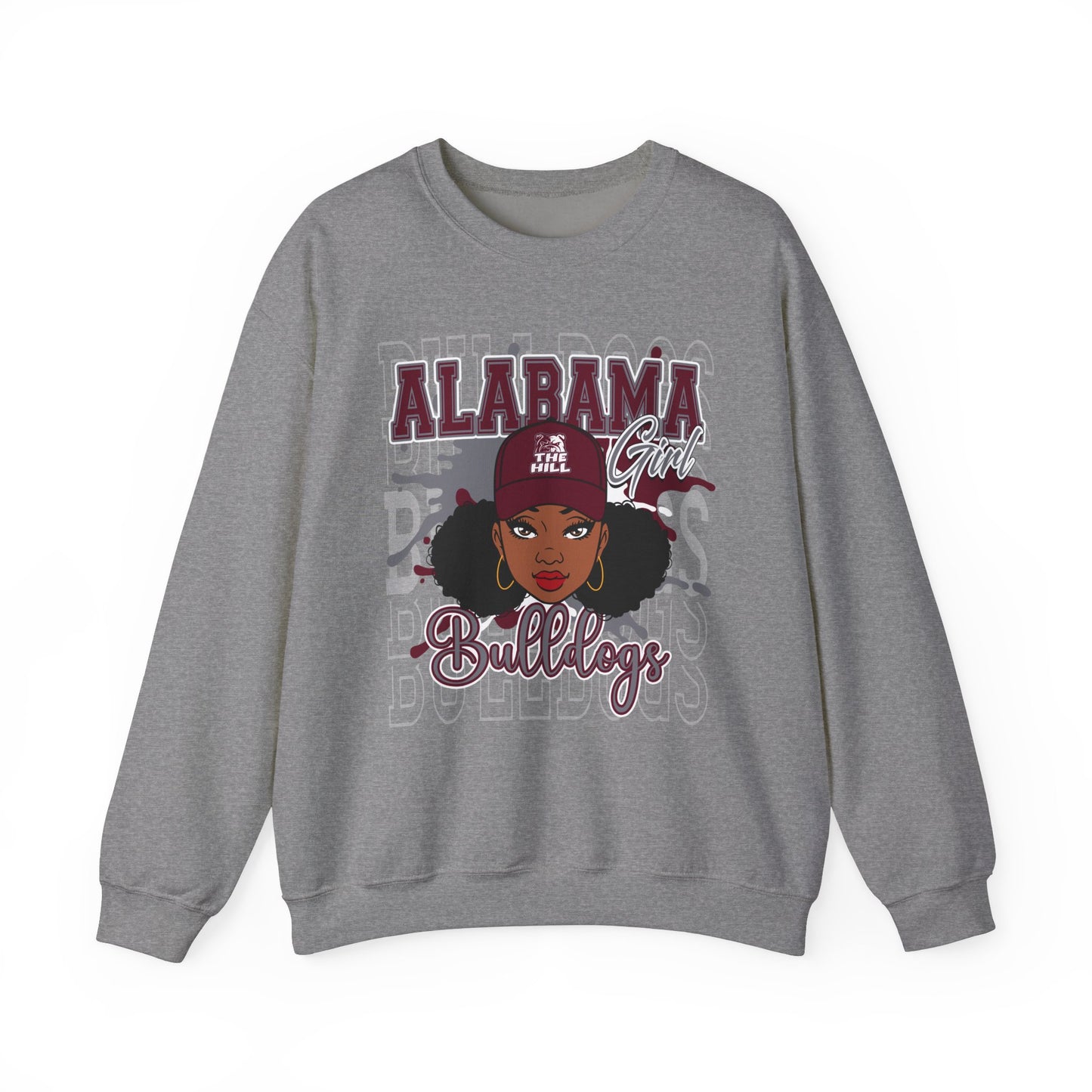 AAMU Bulldogs: Alabama A&M University Girl The Hill Unisex Heavy Blend™ Crewneck Sweatshirt