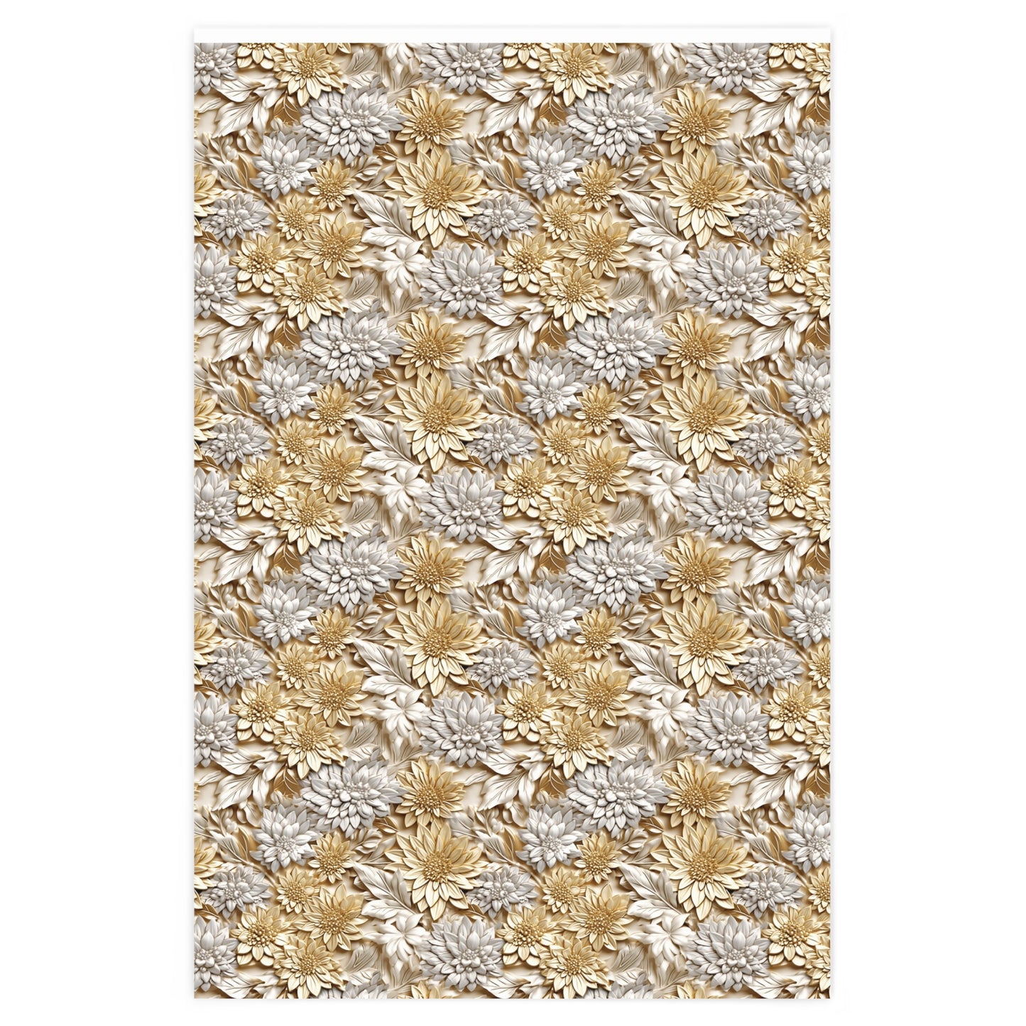 Cream and Gold Daisy Wrapping Paper