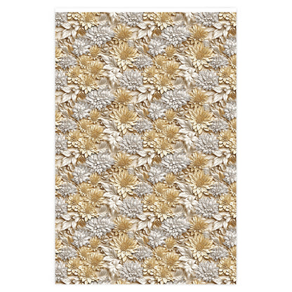 Cream and Gold Daisy Wrapping Paper