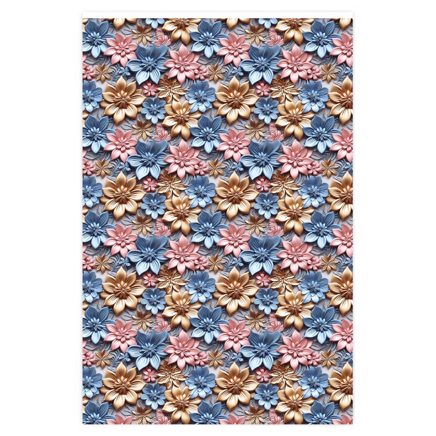 Metal Blue/Gold/Pink  Wrapping Paper