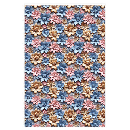 Metal Blue/Gold/Pink  Wrapping Paper