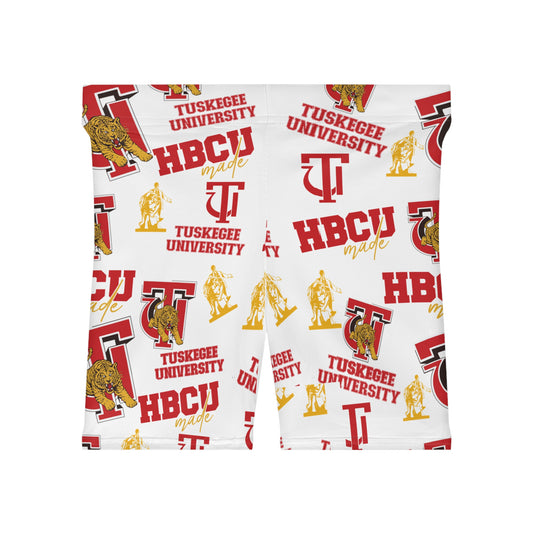 Tuskegee Golden Tigers HBCU print Women's Biker Shorts Gift for TU student and alumni