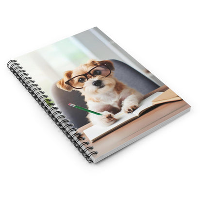 Cutie Pup Spiral Notebook - Ruled Line