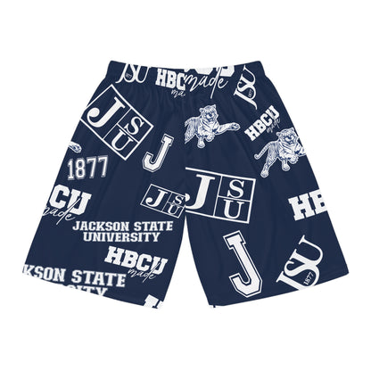 JSU Tigers HBCU All over print Basketball Shorts gift for Jackson State student and alumni