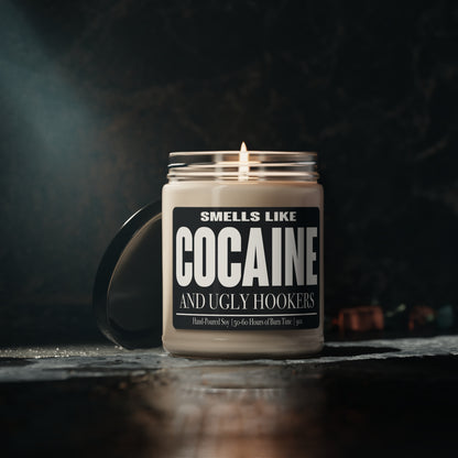 Funny Gift for Dad, Smells like Cocaine and Ugly Hookers Soy Candle, Father's Day Gift, Birthday Gift for Dad or Son, Gag gift