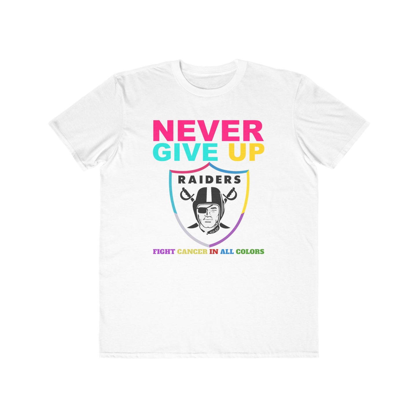 Raiders  Never Give Up Cancer Awareness Tee